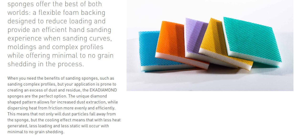Rhombus Surface Sponge Sanding Foam Pad Aluminum Oxide Furniture