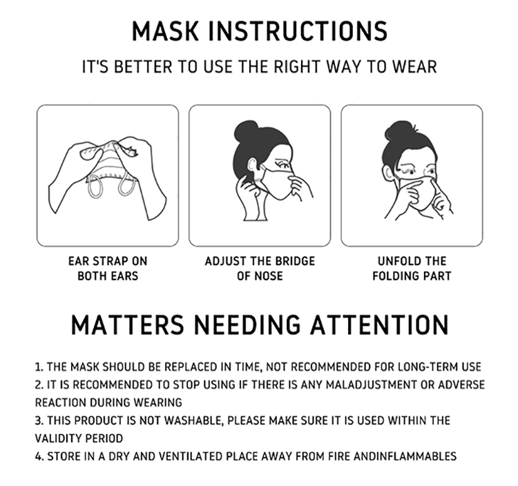 KN95 Face Masks Anti Dust Face Mask KN95 Respirator Protective Mask KN95 Disposable Earloop kn95 mask