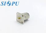 Male RF Coaxial TNC Connectors Flange Mounted Straight Type