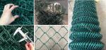 Middle East Countries Chain Link Privacy Fence Dark Green For Airport