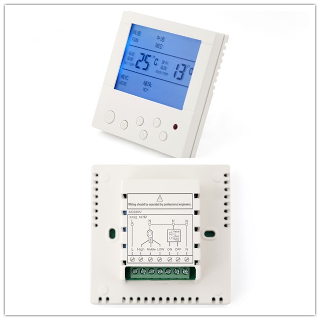 Smart Household Water / Floor Heating FCU Thermostat 50Hz Easy To Operate