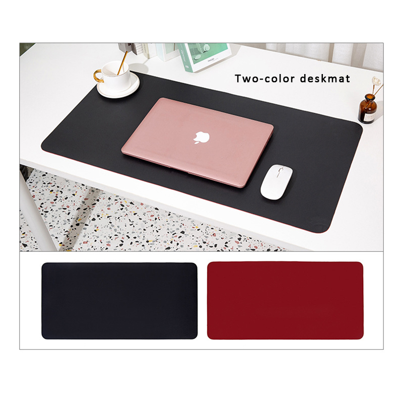 100% Eco-friendly Private Mold Custom Logo XXL Large PVC PU Leather Waterproof Desk Mats Mouse Pad