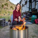 Charcoal Steel Camping Solo White Cooking Fire Pits Smokeless