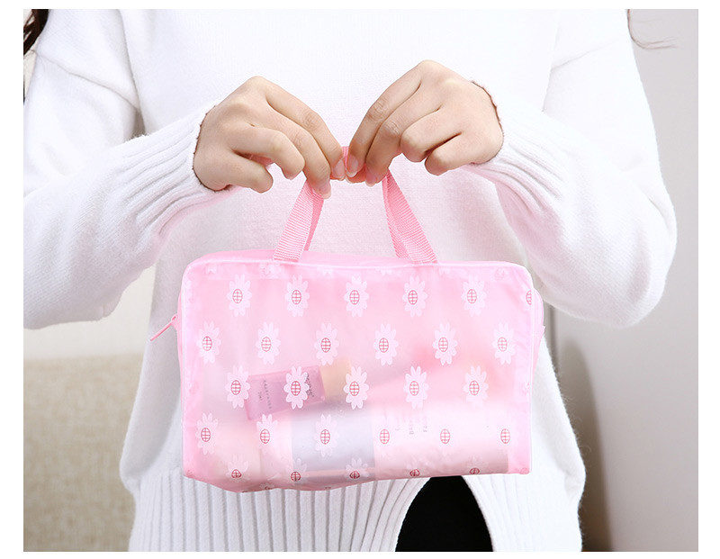 Portable L20*D9*H16cm Translucent Waterproof Makeup Bag