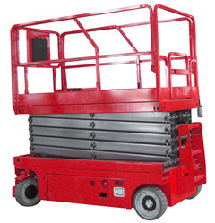 10m 450Kg Loading Self-propelled Scissor Lift Tables Manlift, DC Motor Driving