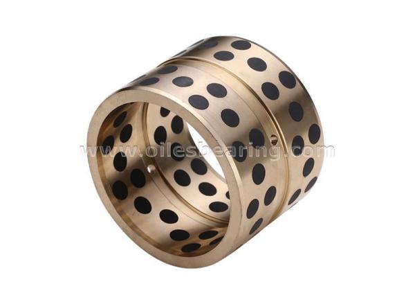 Oilless Graphite Plugged Bronze Bushings Solid Metal Bearing 210 - 270HB