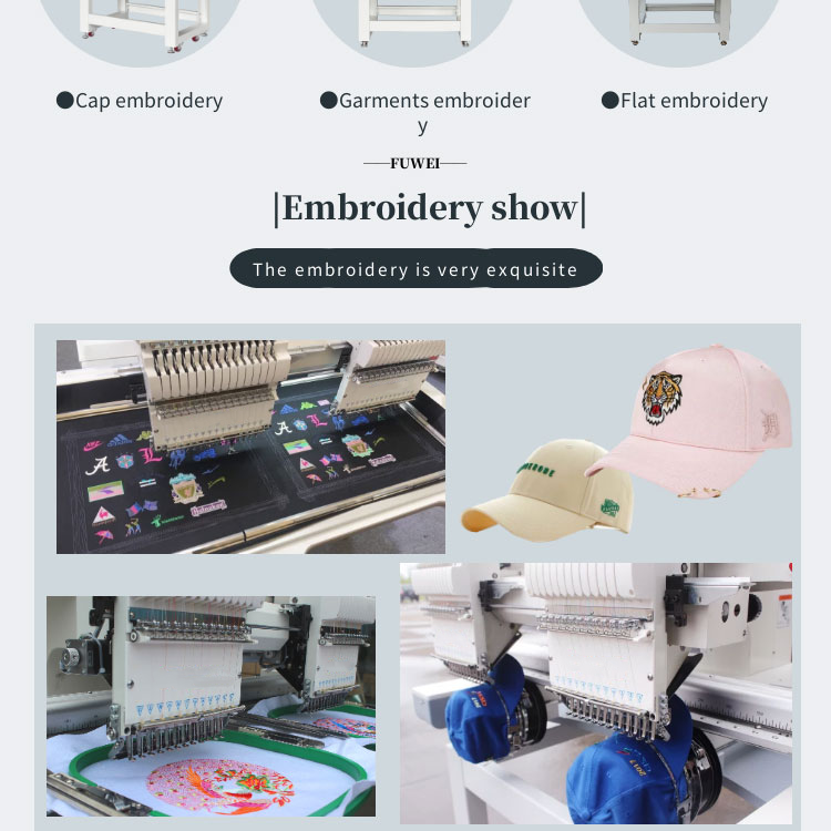 2 Two Head Computer Embroidery Machines Multi Needle Mini industrial