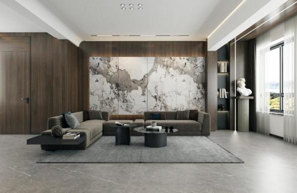 Marble Look Floor And Wall Tile 900x1800x9mm No Fade Polished Glazed Porcelain
