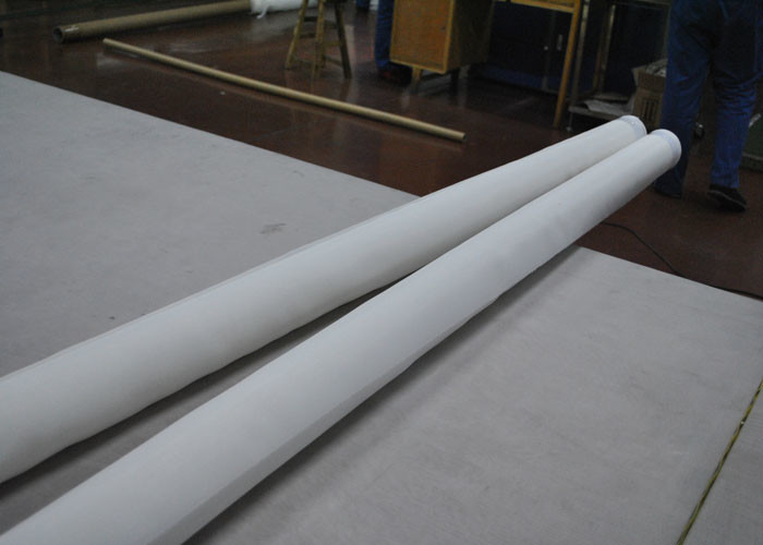 Yellow Polyester Mesh Fabric Silk Screen Tshirt Printing High Density , 91 Micron