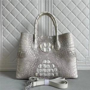Wholesale Lady Himalaya White Purse Authentic Alligator Skin Women Totes Handbag Real Crocodile Leather Female Large Shoulder Bag from china suppliers
