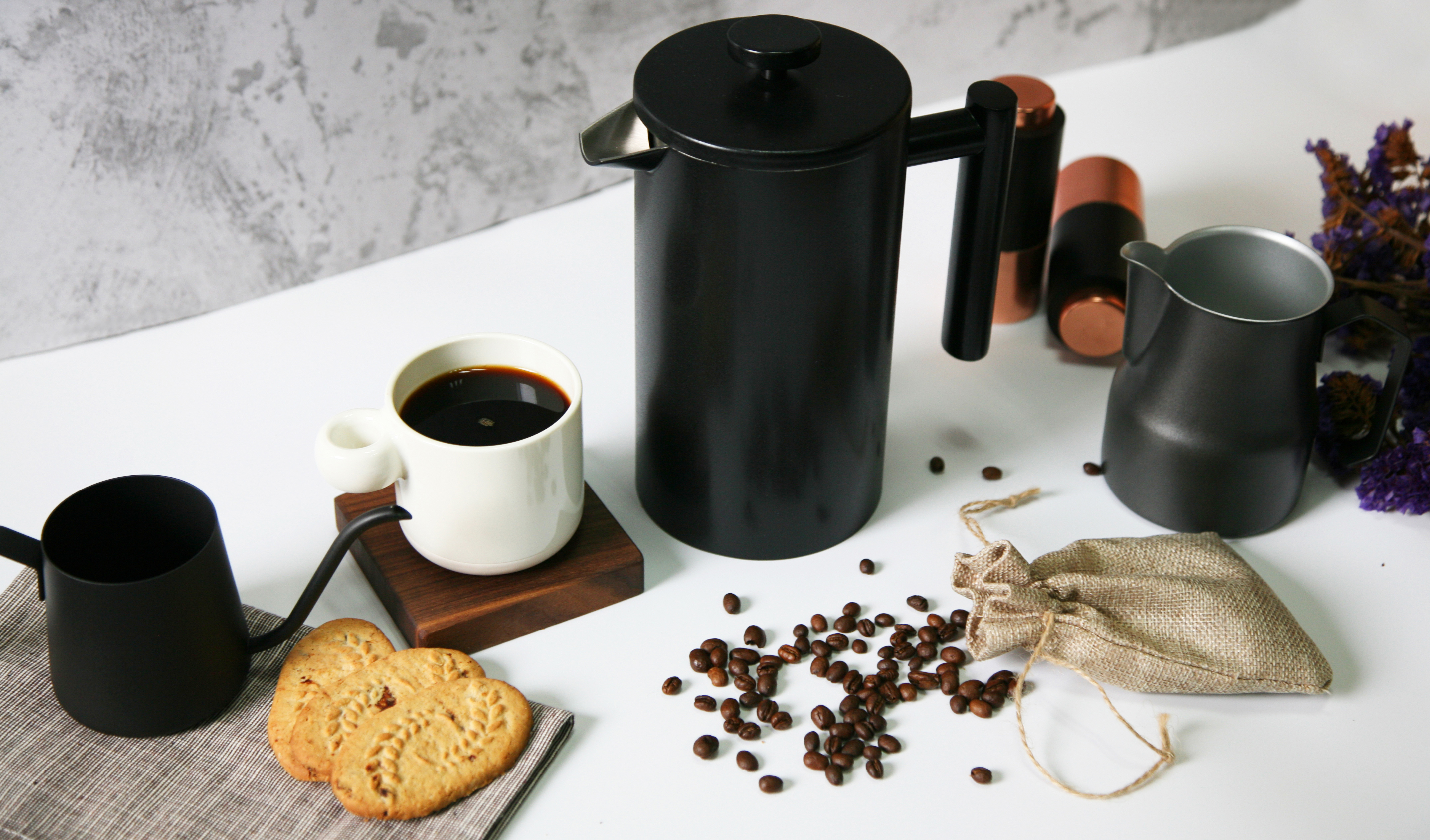 Thermos Insulated French Press Food Grade Stainless Steel Coffee Pot