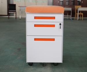 Wholesale Rolling Powder Coating Metal Pedestal Cabinet 3 Drawer Office Filing ODM from china suppliers