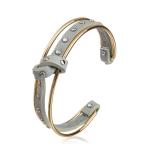 Metal Dot Hand Knot Leather Bracelet Bohemian Braided Cuff Bangle For Lady Girl