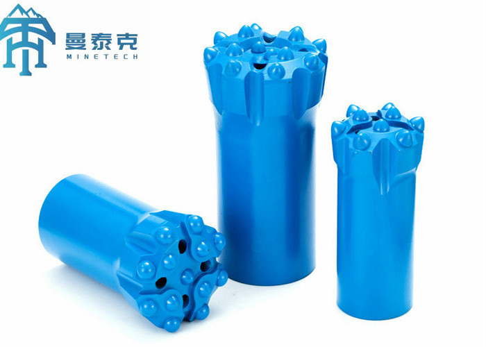 ST58 Threaded Button Bits , CNC 115MM Carbide Rock Drill Bits