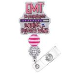 Customized Color Fashion Resin Glitter Acrylic Beads Retractable Nurse Badge