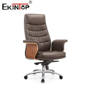 Wholesale Wooden Base with Textured Leather Surface Office Chair Classic Style from china suppliers