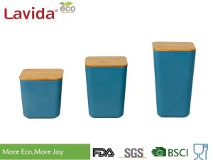 Wholesale Biodegradable Natural Bamboo Fiber Storage Box , Food Storage Containers With Lid Wooden Lid from china suppliers