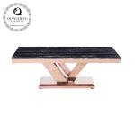 0.2CBM 78kg Marble Top Center Table No Folded Rose Gold Legs