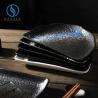 Buy cheap Decorated 9" Black Porcelain Dishes Half Moon Shape FDA EU Approved from wholesalers
