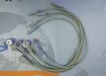 5 Leads Snap ECG Monitor Cable Leadwires , Compatible Din Style ECG Truck Cable