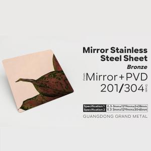 Wholesale Ss 304 Mirror Finish 4x8 Decorative Stainless Steel Sheet Thickness 0.5mm from china suppliers