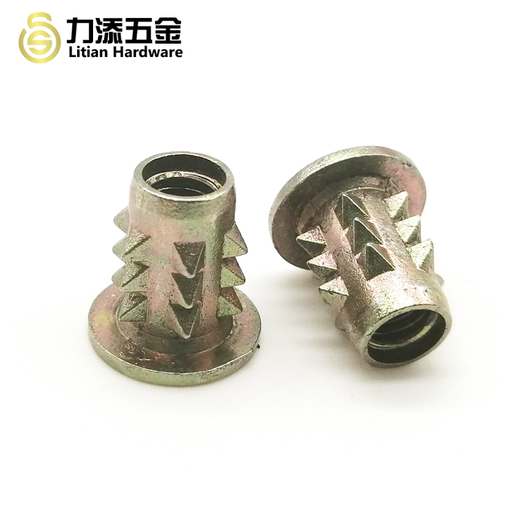 Polished Anchor Nuts Furniture Threaded Inserts For Wood M3 M4 M5 M6 M8