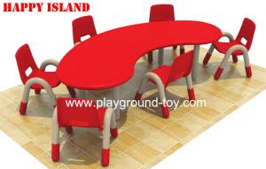 Wholesale Preschool Classroom Furniture , Kindergarten Classroom Furniture Children Half Moon Group Learning Table from china suppliers