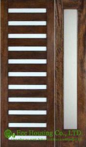 Wholesale Customized Solid Mahogany Entry Door with Laminated glass For Villas from china suppliers