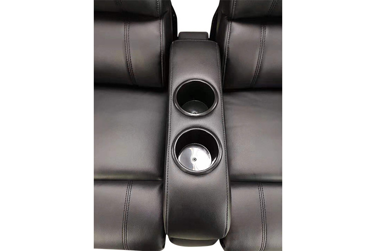Electric Power Recliner Lounger Chair Faux Leather Upholstery With Extended Reading Light