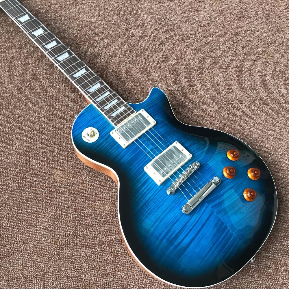 OEM 1959 R9 Classic LP electric guitar new style good sound in blue 24 tone position Musical instruments Free Shipping
