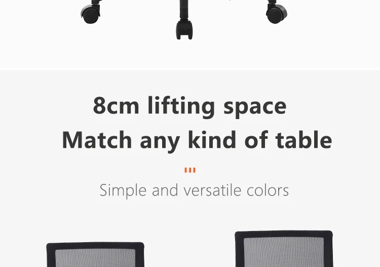 OEM ODM Adjustable Mesh Fabric Chairs Black Ergonomic Desk Chair