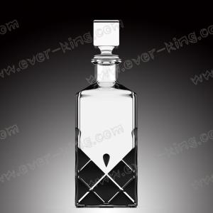 Wholesale 700ml Customized Square Brandy Glass Bottle from china suppliers