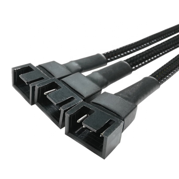 1 to 3 CPU 4 PIN Connector PC Case Temperature Control Cooling Fan Y Splitter Extension PWM Cable
