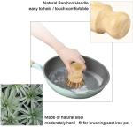 6*8cm Eco Friendly Kitchen Scrub Brush Bamboo Wooden ISO9001