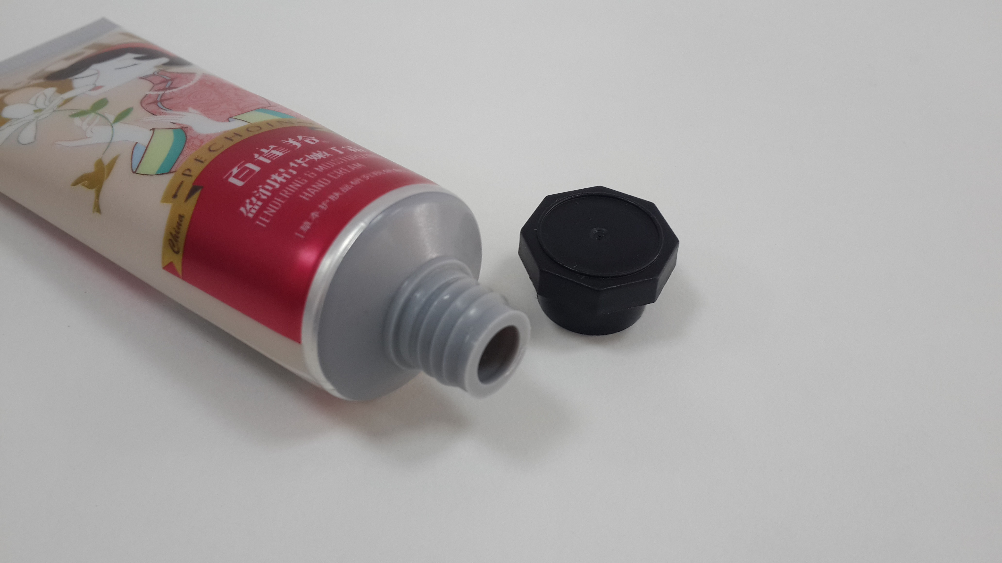 Empty Plastic Cosmetic Tube Containers ABL Tube With Octagonal Cap , Metal Printing