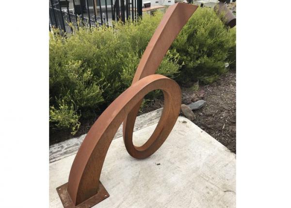 Quality Modern Outdoor Rusty Corten Steel Sculpture For Garden for sale