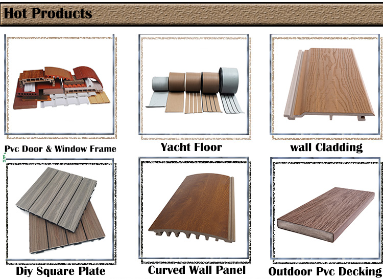 140mm*25mm General Size Outdoor Recycled Plastic Lumber Decking Flooring Boards Plank
