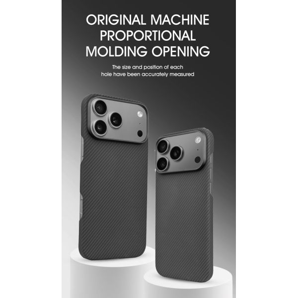 Customized Aramid Carbon Fiber Mobile Cover with Metal Frame for iPhone 17 Pro Max
