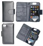 iPhone4S Deluxe Wallet Leather Case(credit card slots avaiable)