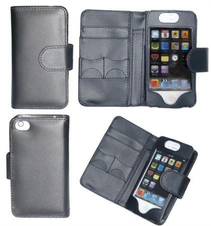 iPhone4S Deluxe Wallet Leather Case(credit card slots avaiable)