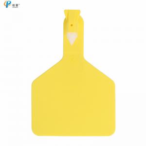 Wholesale Custom Yellow 46*58mm Cow Ear Tag Tpu Material One Piece For Cattle from china suppliers