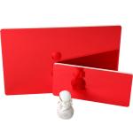 Hotel Light Luxury PET Decorative Bamboo Charcoal Wood Veneer Mirror Wall Panel