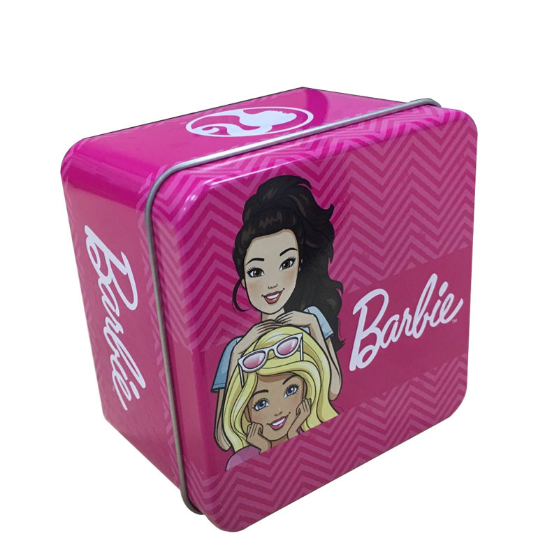 Promotional Metal Square Tin Box Watch Gift Tin Packaging Containers CMYK Printed Square Metal Boxes