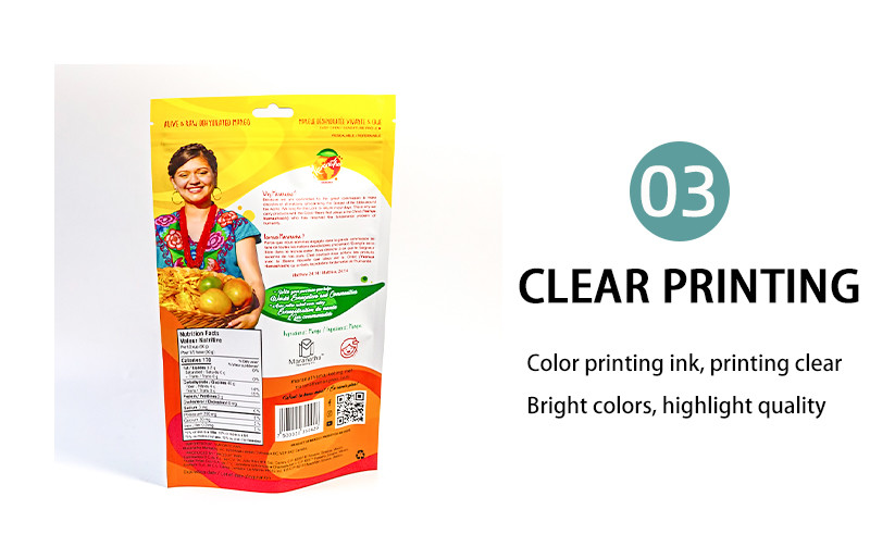 Food Packaging Bag Manufacturer Customized Pet Aluminized Zipper Bag High Quality Dried Mango Snack Packaging