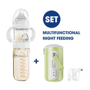 Wholesale Nicepapa customizable USB travel Baby Anti Colic Feeding Bottle milk baby Bottle with Powder Storage Thermostat Warmer from china suppliers