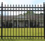 60*60mm Post Size Metal Garden Fencing , Black Rod Iron Fence 2.0m --2.5m Length