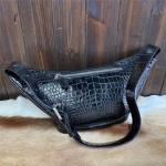 Casual Style Authentic Alligator Skin Men's Small Waist Packs Exotic Genuine