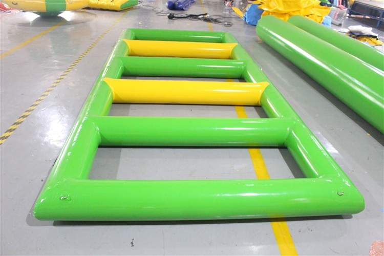Customized Sea Or Lake 0.9mm Fireproof Inflatable Water Park Climbing Wall Slides