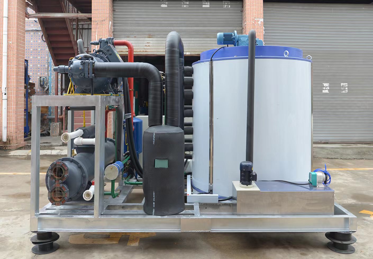 Ice Thickness 1.5-2.2mm Industrial Ice Block Maker 8ton 8000kg Flake Ice Making Machine for Business Prices