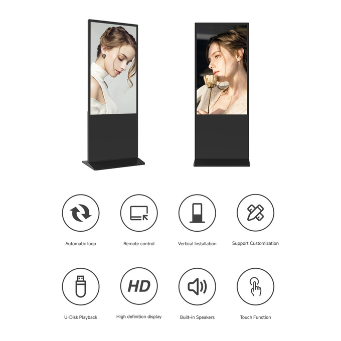 High Definition 65 Digital Signage Display Android Indoor Exhibition Outdoor Waterproof